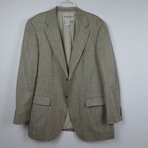 Norm Thompson Sport Coat Blazer Jacket Men's Size 44L Classic Silk Nubby